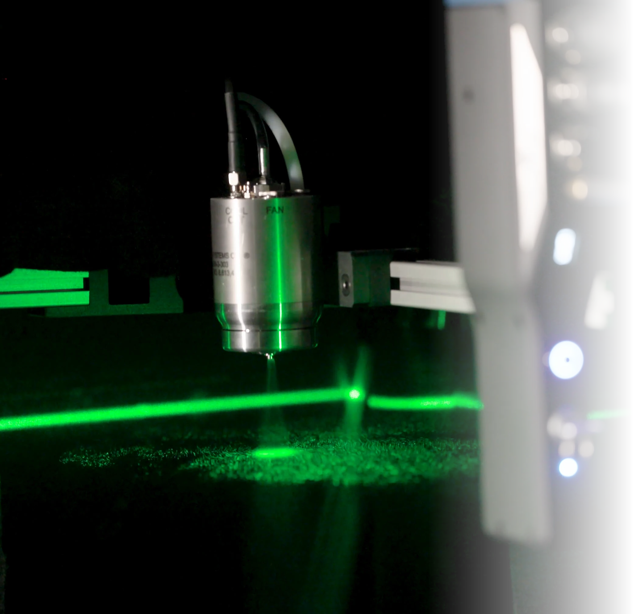 Laser-illuminated spray visualization in the Spray Analysis and Research Services lab