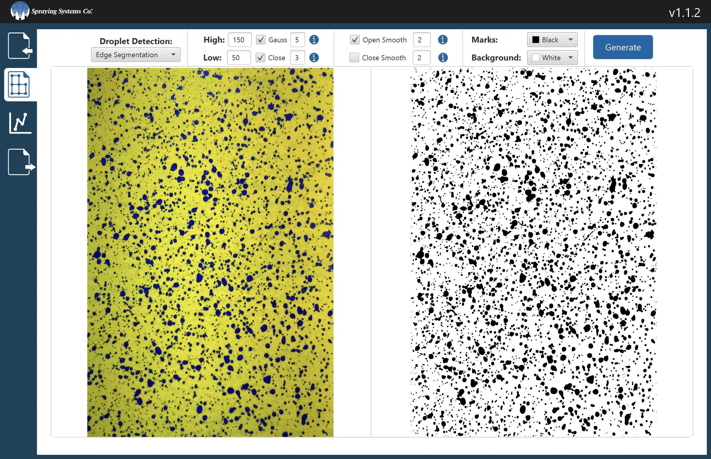 SprayScan® SDA Coating Deposition & Thickness Heatmap Interface